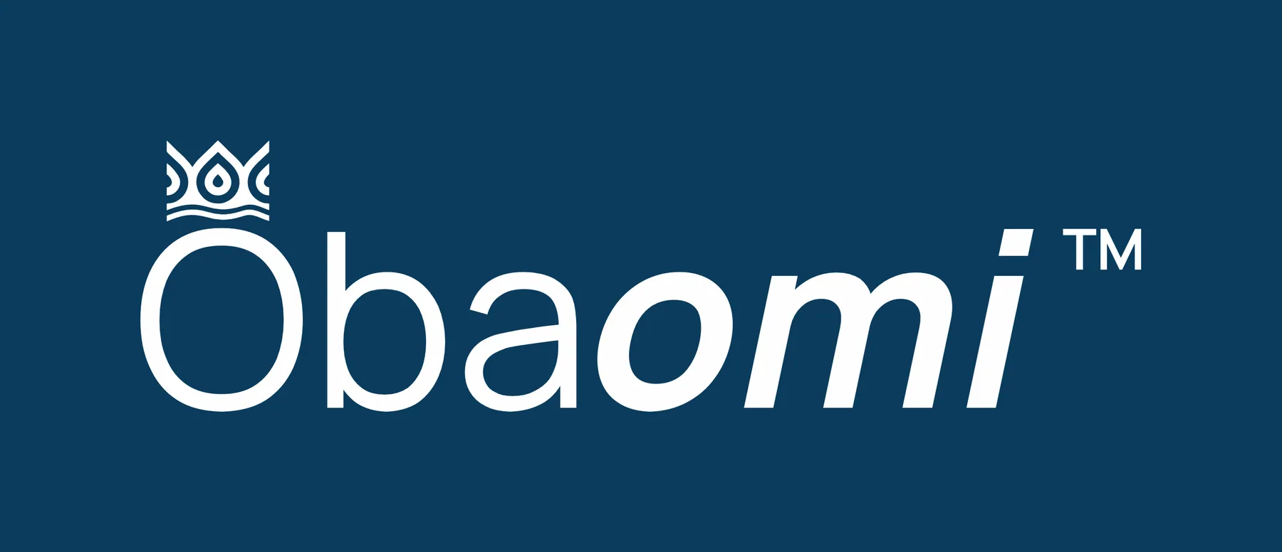 The Obaomi wordmark and tagline lockup